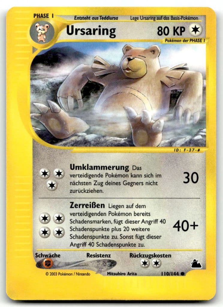 Ursaring 110/144 Skyridge trading card