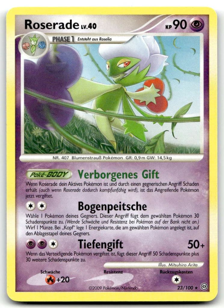 Roserade 23/100 Aufstieg der Rivalen trading card