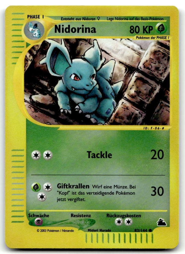 Nidorina 83/144 Skyridge trading card