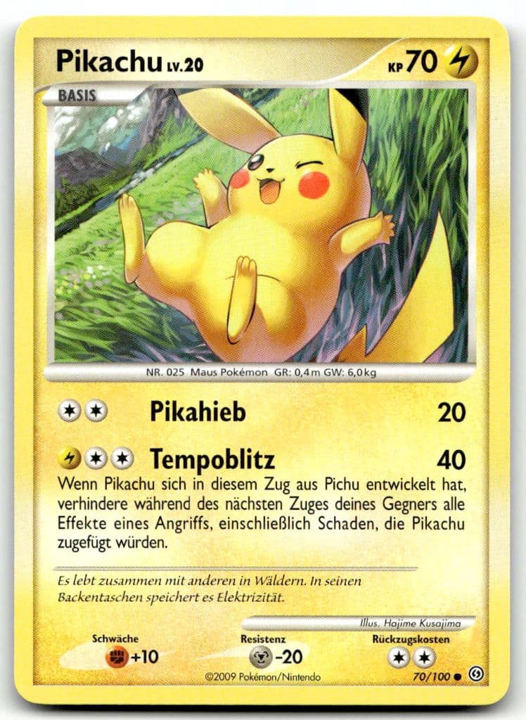 Pikachu 70/100 Aufstieg der Rivalen trading card
