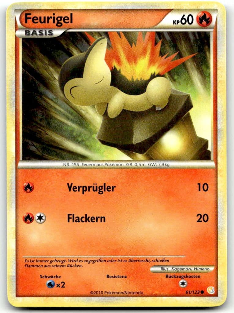 Feurigel 61/123 HeartGold & SoulSilver trading card