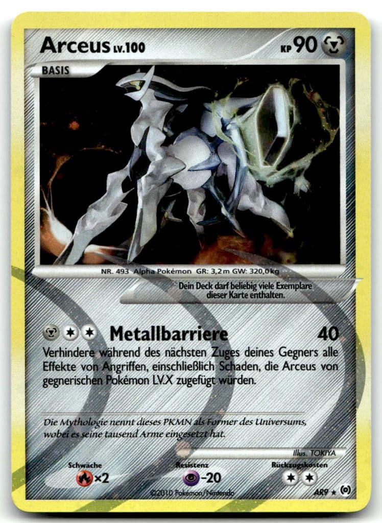 Arceus AR7 Arceus trading card