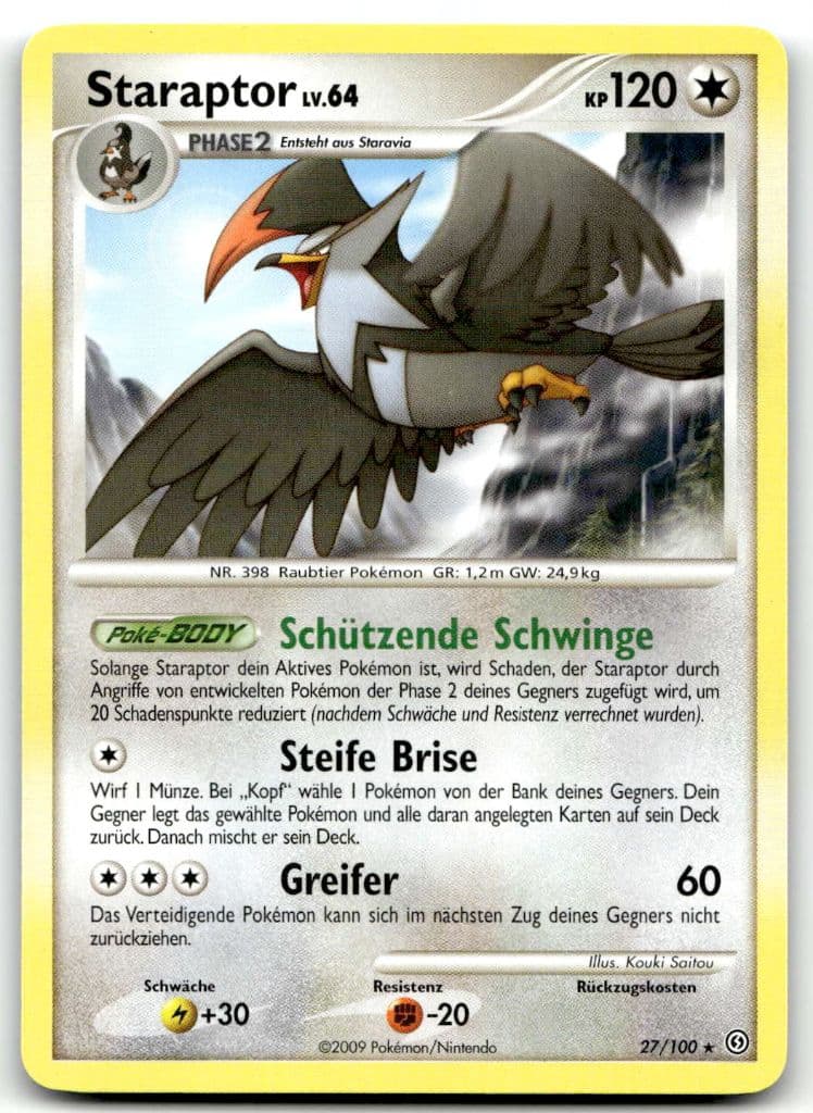 Staraptor 27/100 Aufstieg der Rivalen trading card