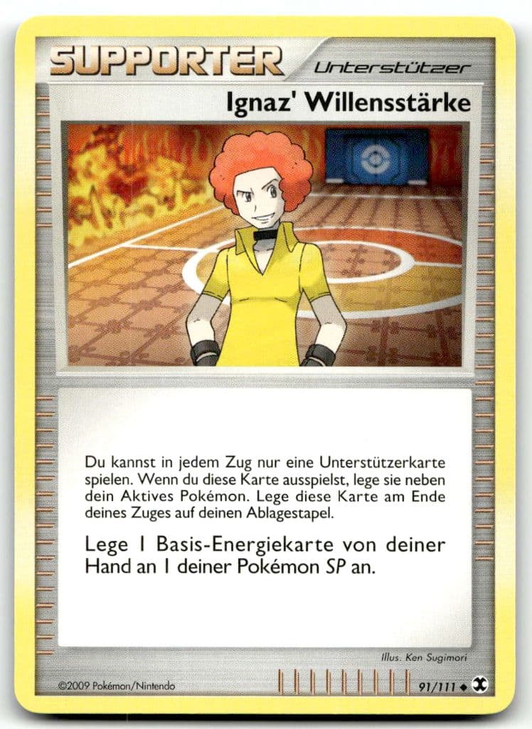 Ignaz' Willensstärke 91/111 Platin – Aufstieg der Rivalen trading card
