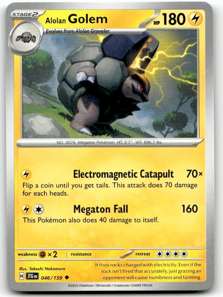 Alolan Golem 046/159 Journey Together trading card