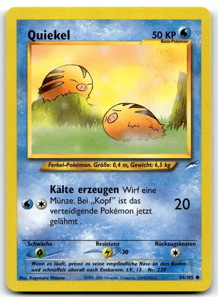 Quiekel 84/105 Neo Destiny trading card