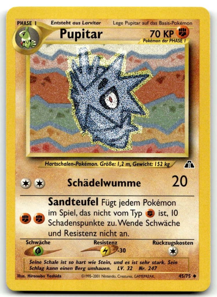 Pupitar 45/75 Neo Entdeckung trading card