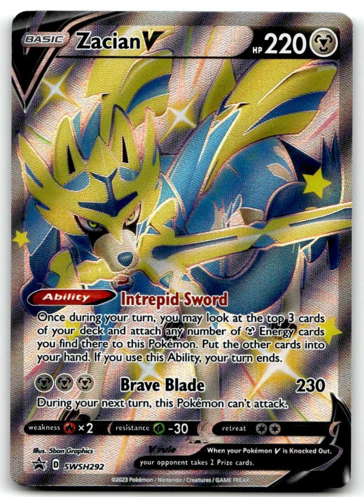 Zacian V SWSH292 Sword & Shield Black Star Promos trading card