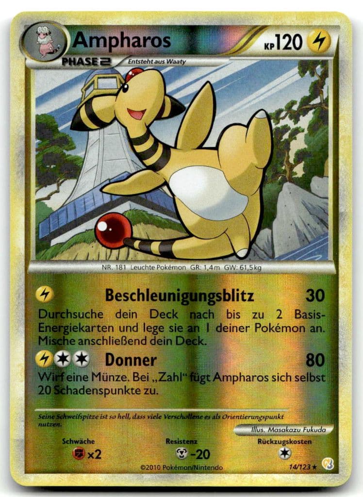 Ampharos 14/123 Aufstieg der Rivalen trading card