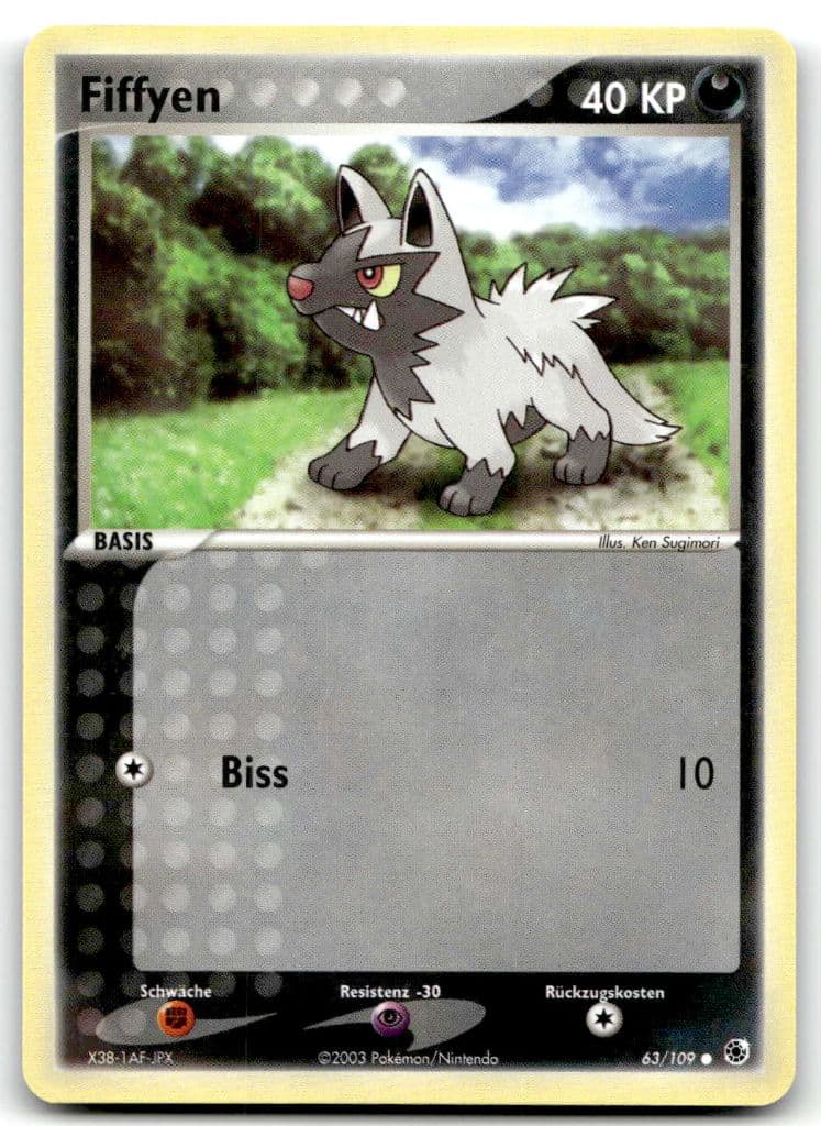 Fiffyen 63/109 EX Rubin & Saphir trading card