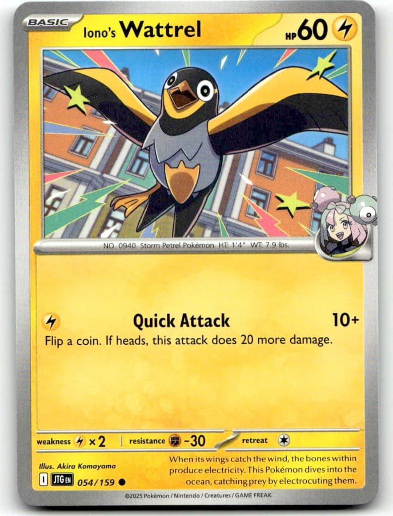 Iono’s Wattrel 054/159 Journey Together trading card