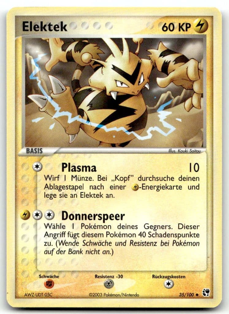 Elektek 35/100 EX Sandsturm trading card