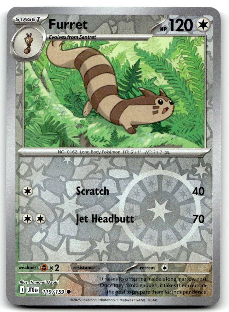 Furret 119/159 Journey Together trading card