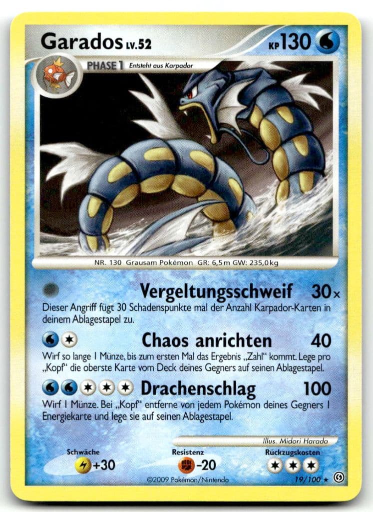 Garados 19/100 Aufstieg der Rivalen trading card