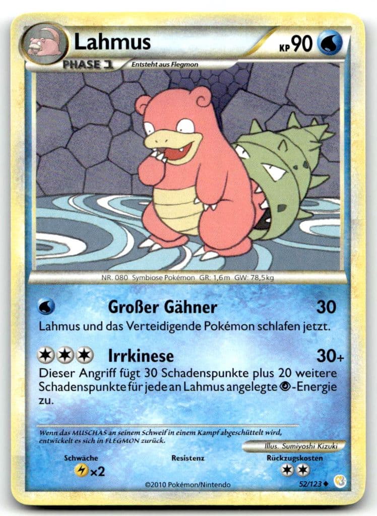 Lahmus 52/123 HeartGold & SoulSilver trading card