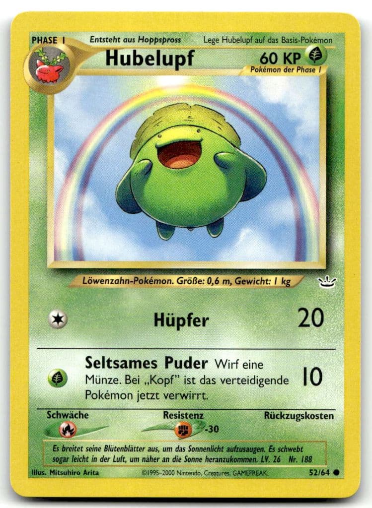 Hubelupf 52/64 Neo Revelation trading card