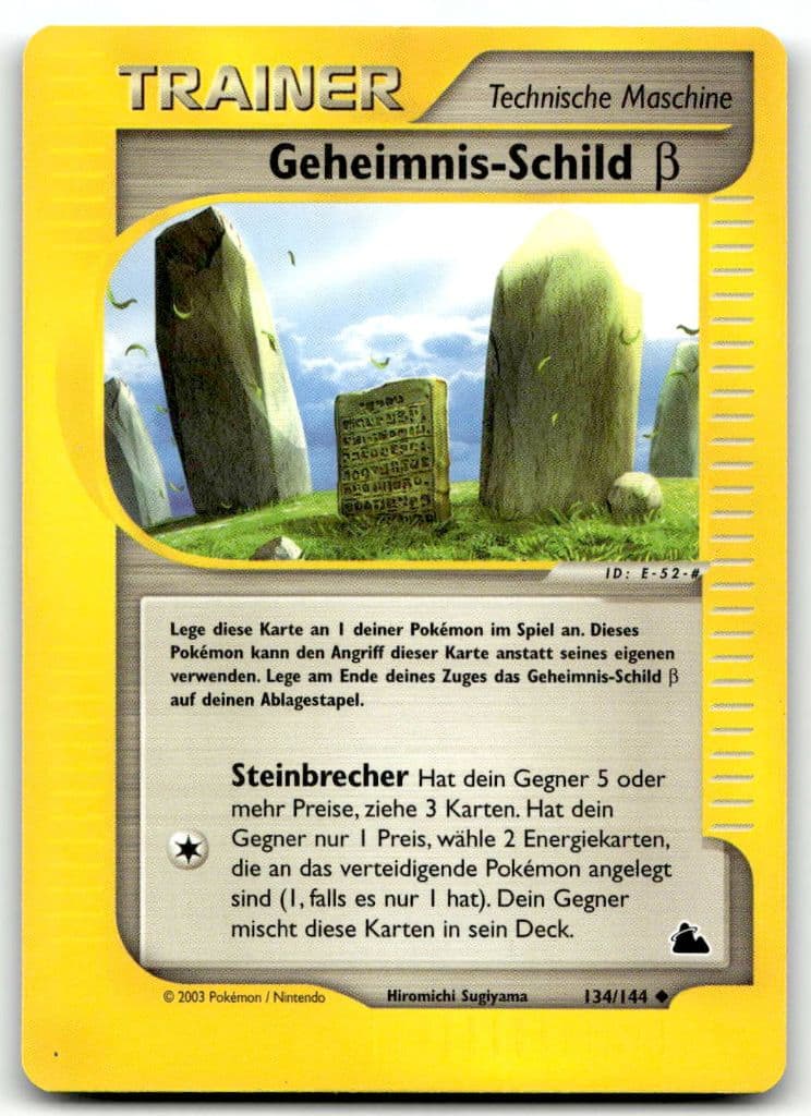 Geheimnis-Schild β 134/144 Skyridge trading card