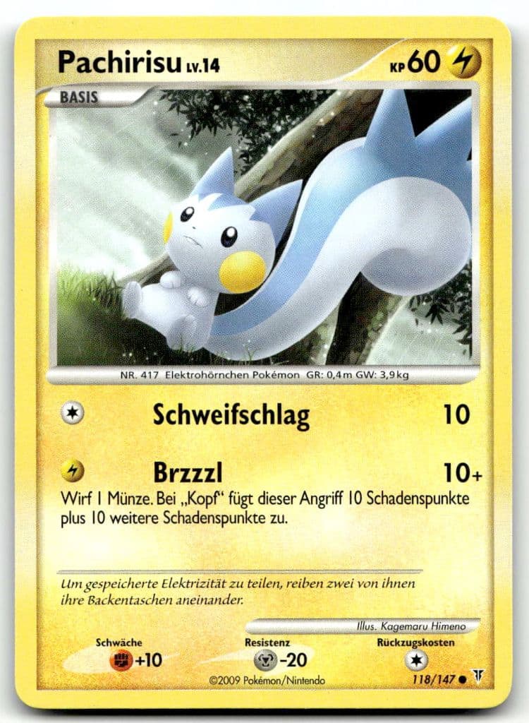 Pachirisu 118/147 Aufstieg der Rivalen trading card