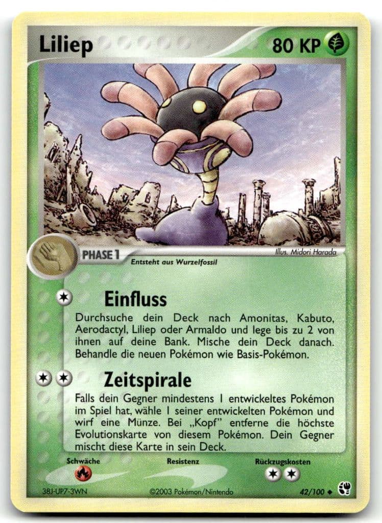 Liliep 42/100 EX Sandsturm trading card