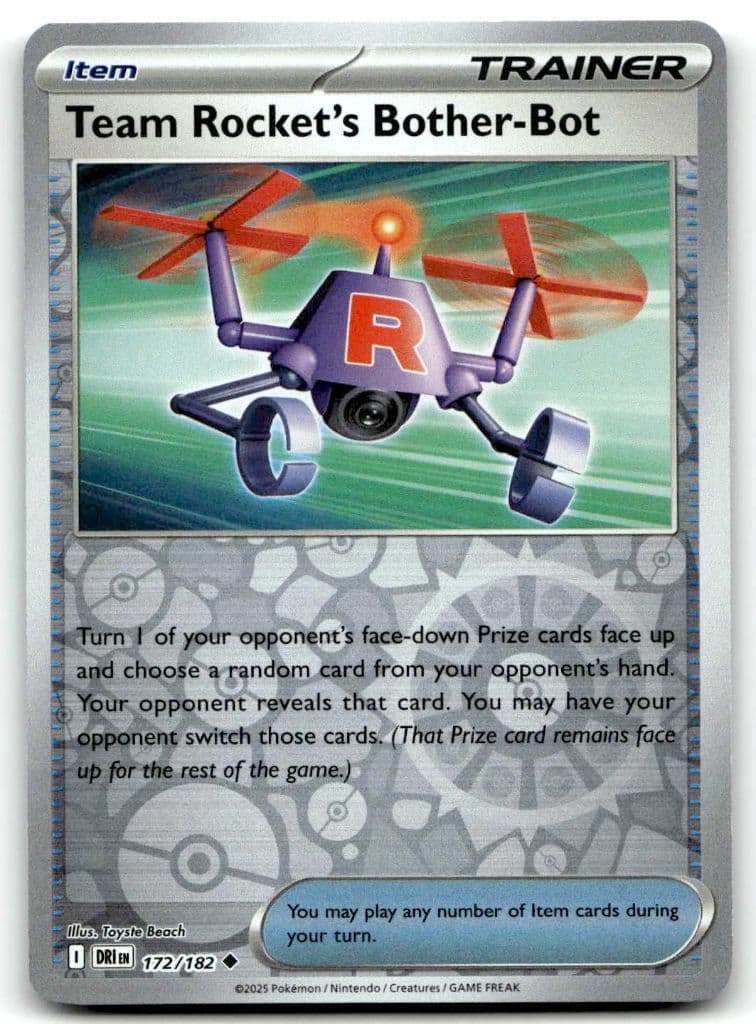 Team Rocket’s Bother-Bot 172/182 Destined Rivals trading card