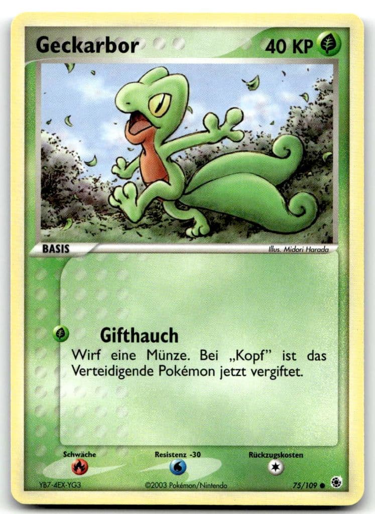 Geckarbor 75/109 EX Rubin & Saphir trading card