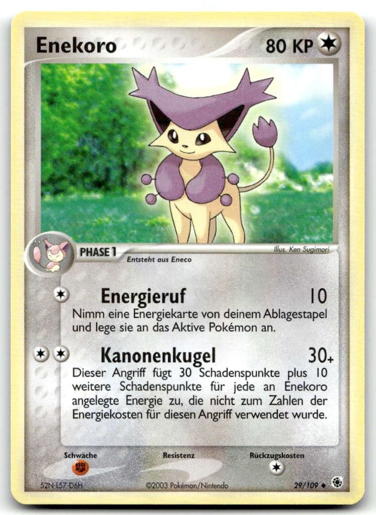 Enekoro 29/109 EX Rubin & Saphir trading card
