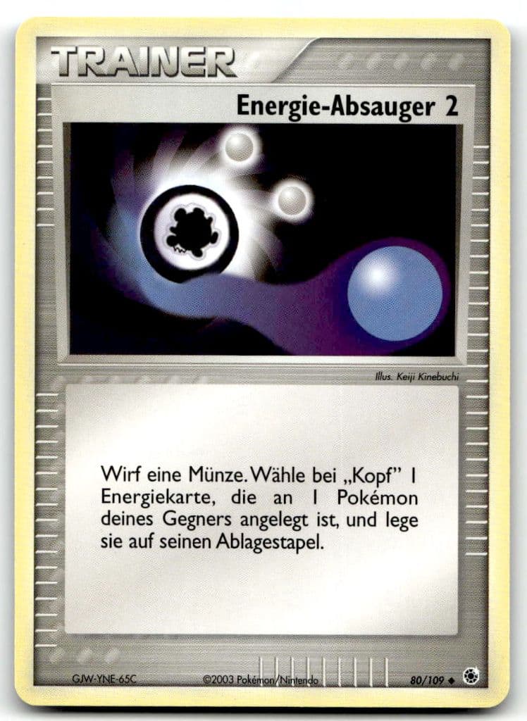 Energie-Absauger 2 80/109 EX Rubin & Saphir trading card