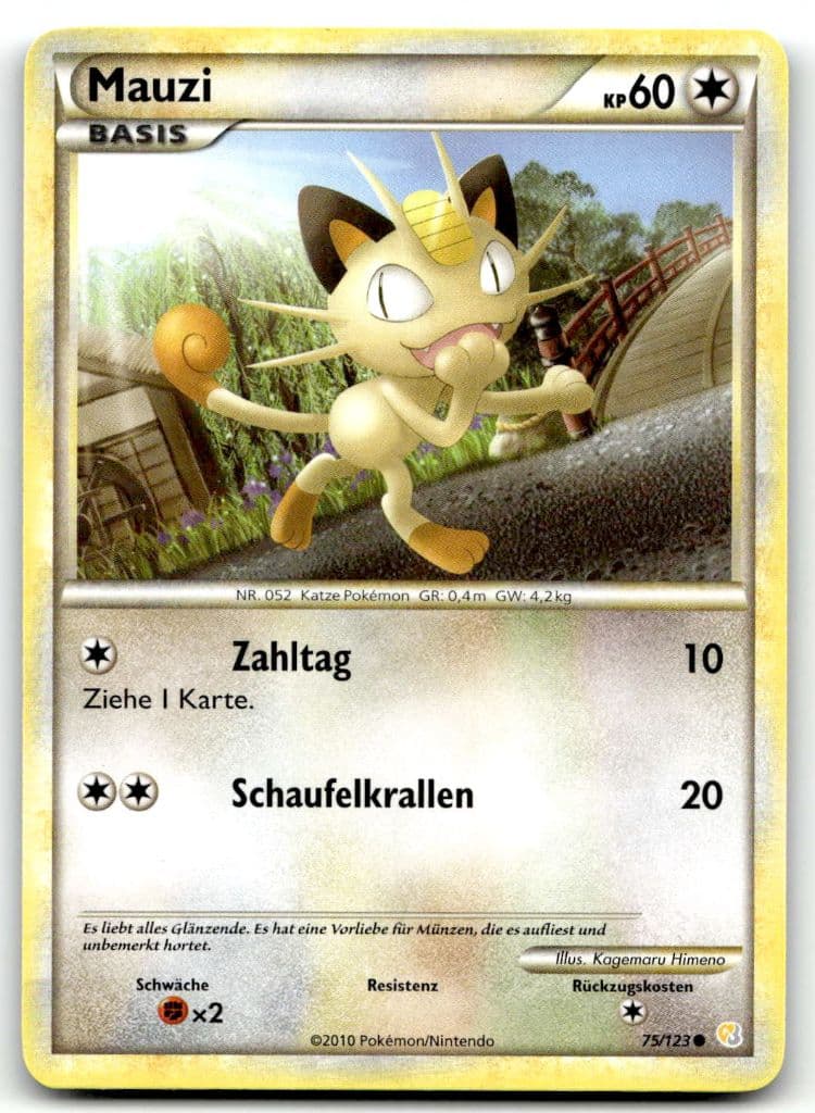 Mauzi 75/123 HeartGold & Seelensilber trading card