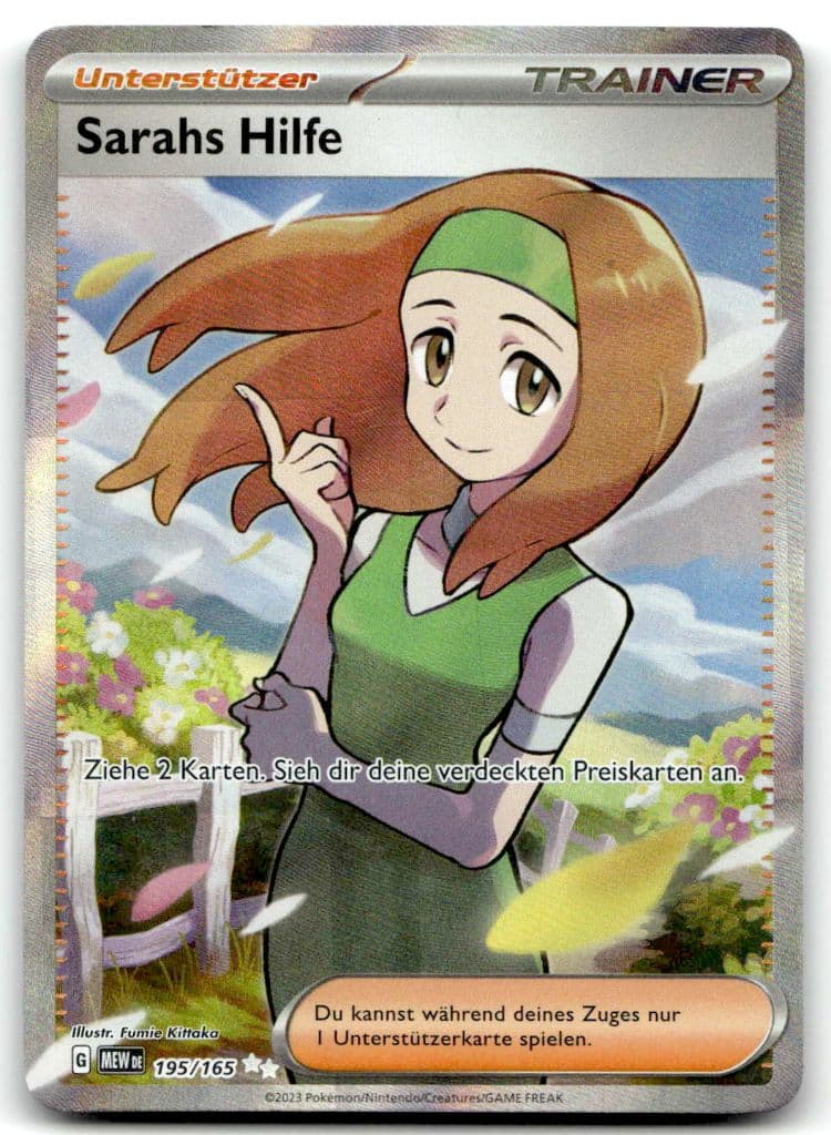 Sarahs Hilfe 195/165 Karmesin & Purpur – 151 trading card