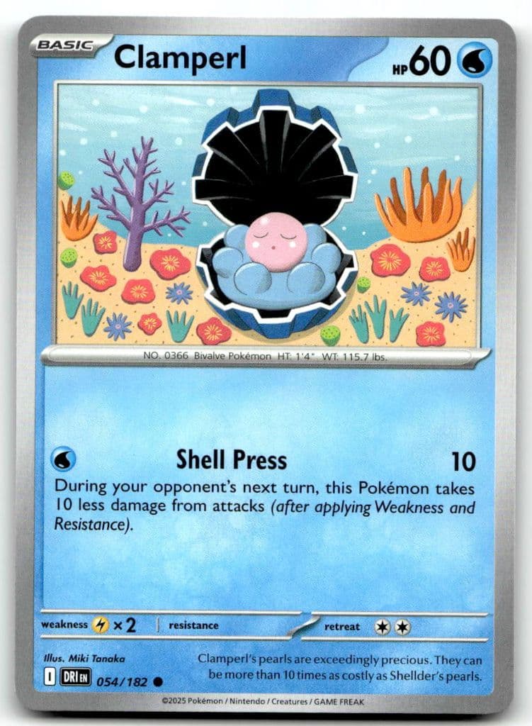 Clamperl 054/182 Destined Rivals trading card