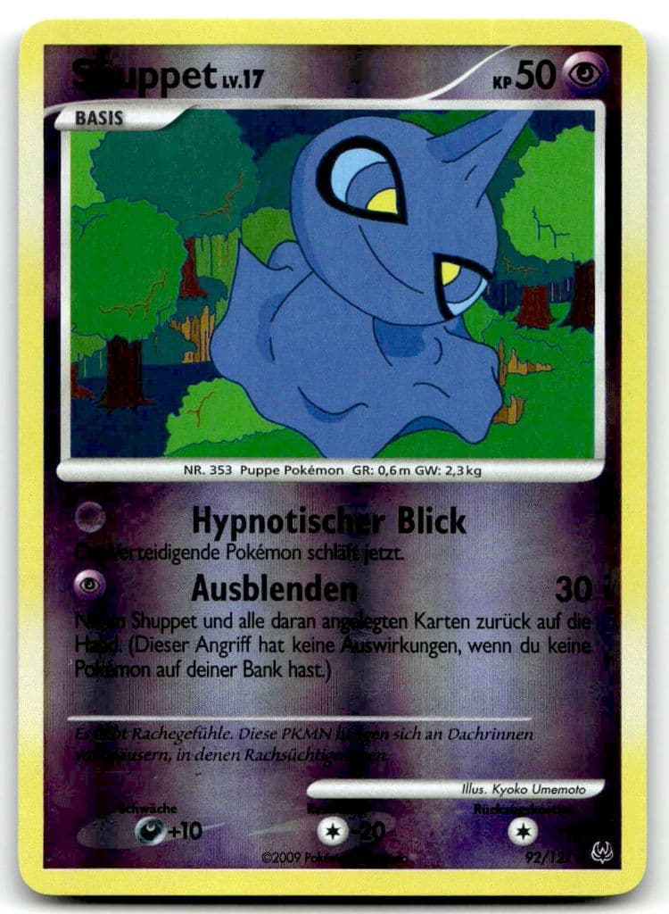 Shuppet 92/99 Arceus trading card