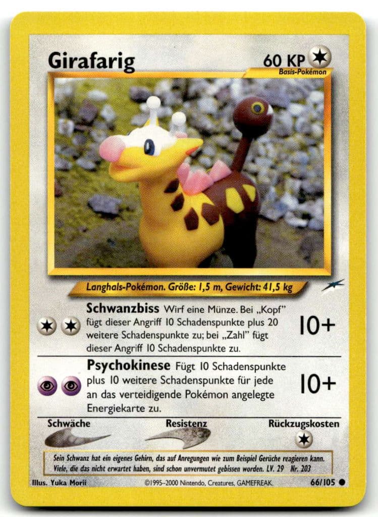 Girafarig 66/105 Neo Destiny trading card