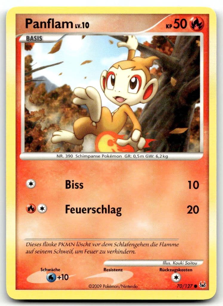 Panflam 70/127 Platin trading card