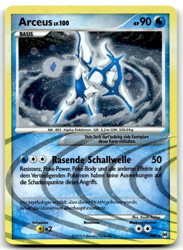 Arceus AR4 Arceus trading card