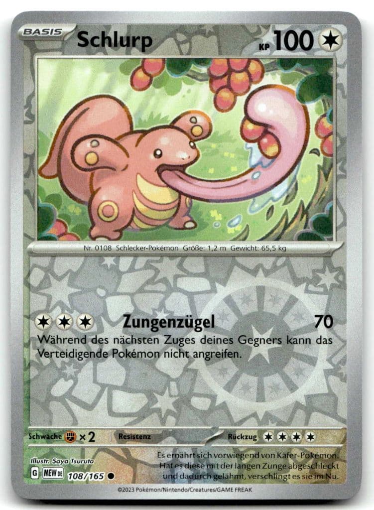 Schlurp 108/165 Karmesin & Purpur – 151 trading card