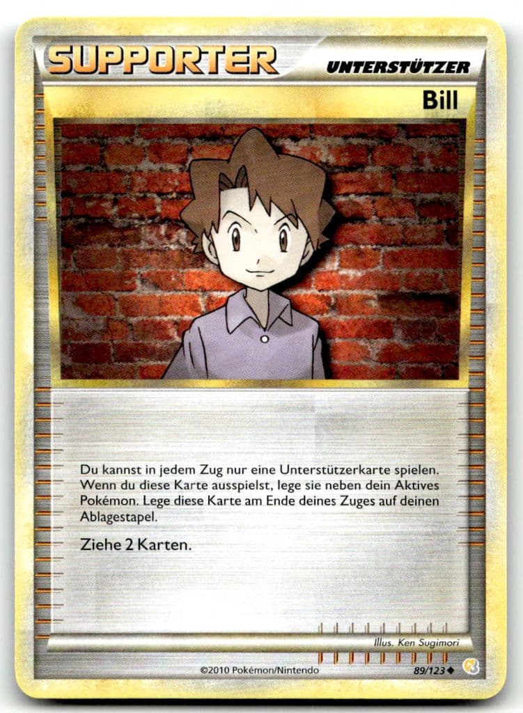 Bill 89/123 HeartGold & SoulSilver trading card