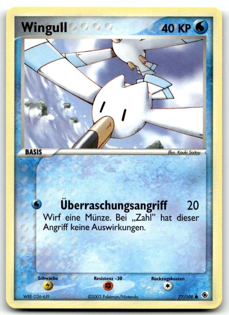 Wingull 77/109 Rubin & Saphir trading card