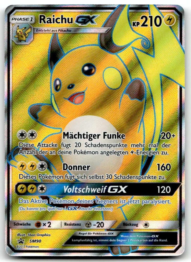 Raichu-GX SM90 Sonne & Mond – Promokarten trading card