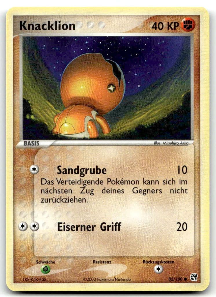 Knacklion 82/100 EX Sandsturm trading card