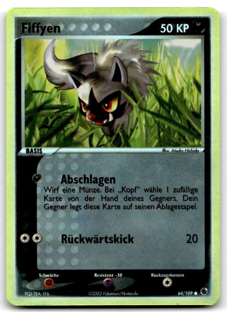Fiffyen 64/109 EX Rubin & Saphir trading card