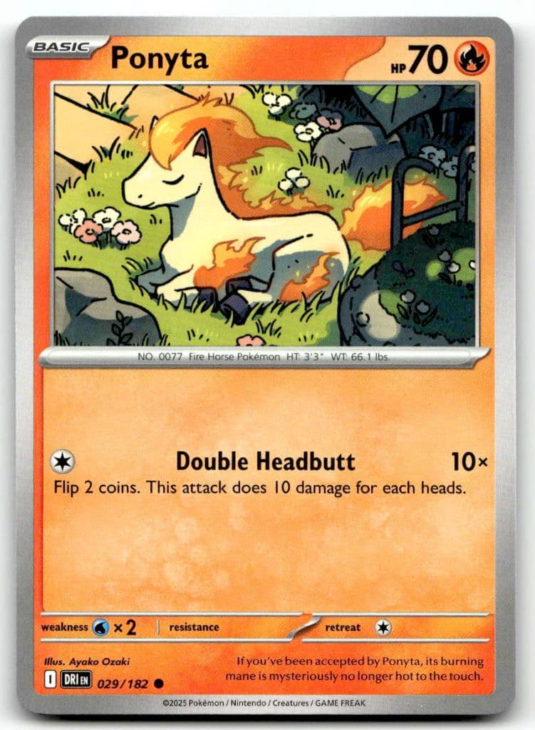 Ponyta 029/182 Destined Rivals trading card