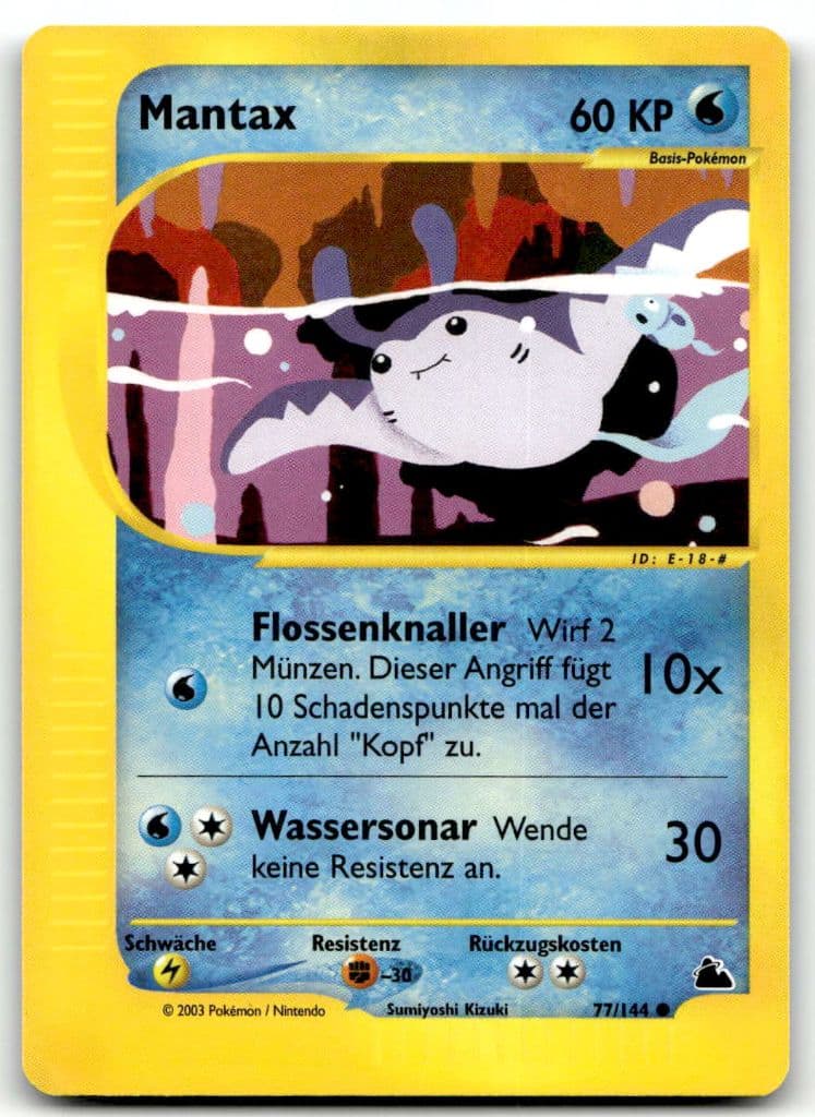 Mantax 77/144 Aquapolis trading card