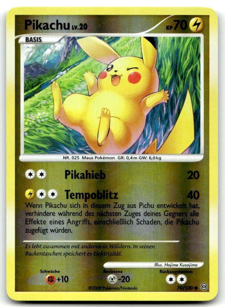 Pikachu 70/100 Aufstieg der Rivalen trading card