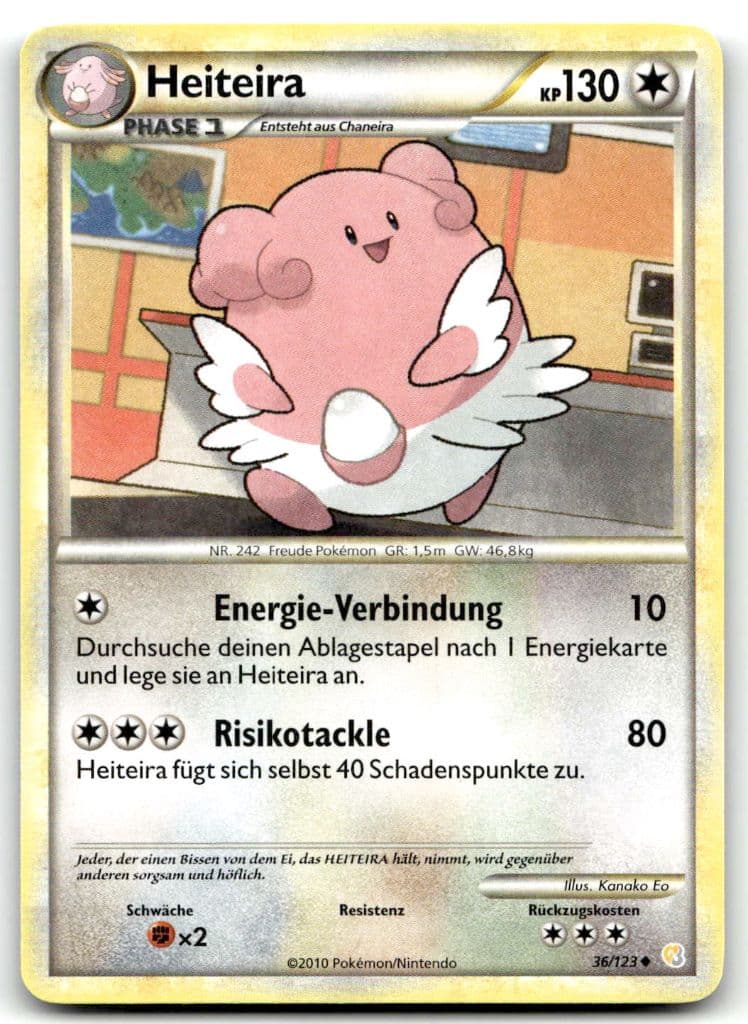Heiteira 36/123 HeartGold & SoulSilver trading card