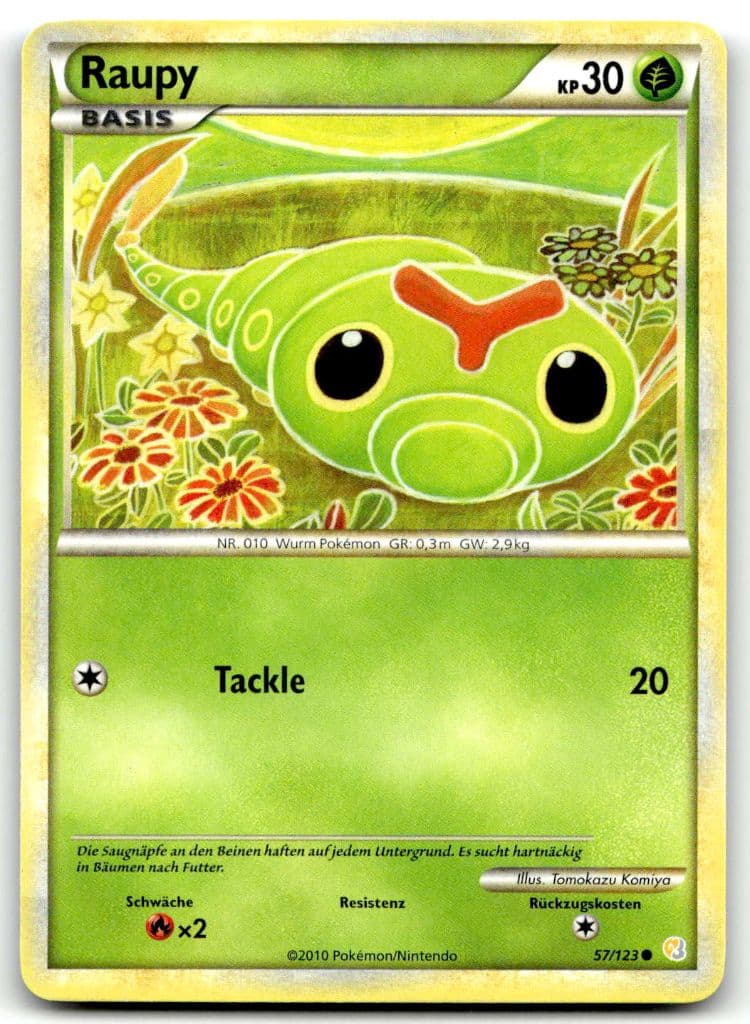 Raupy 57/123 HeartGold & SoulSilver trading card