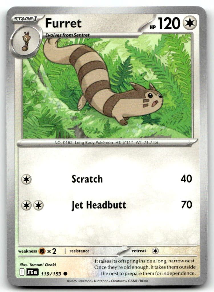 Furret 119/159 Journey Together trading card