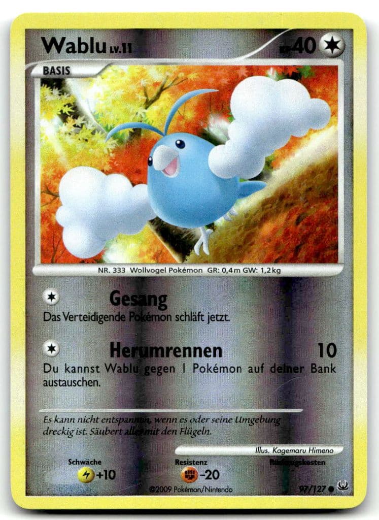 Wablu 72/127 Platinum trading card