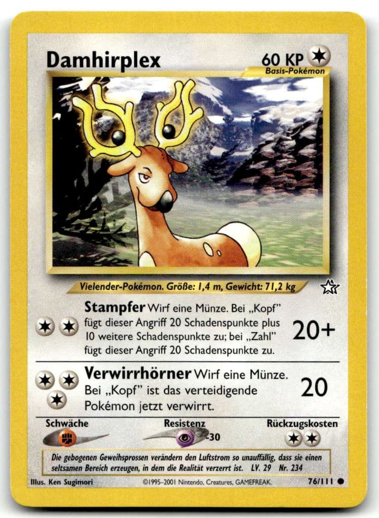 Damhirplex 76/111 Neo Genesis trading card