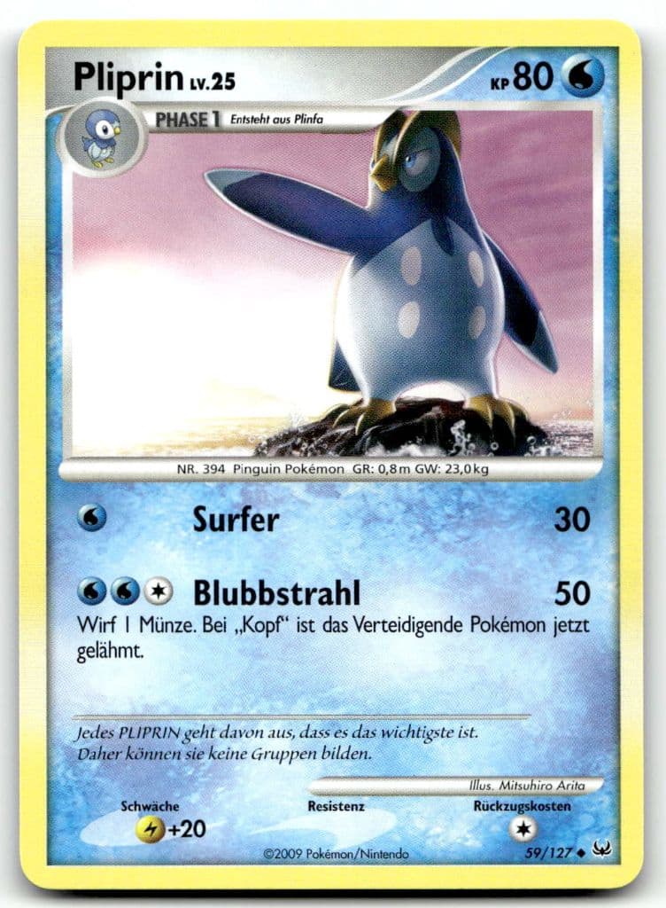 Pliprin 59/127 Platin trading card