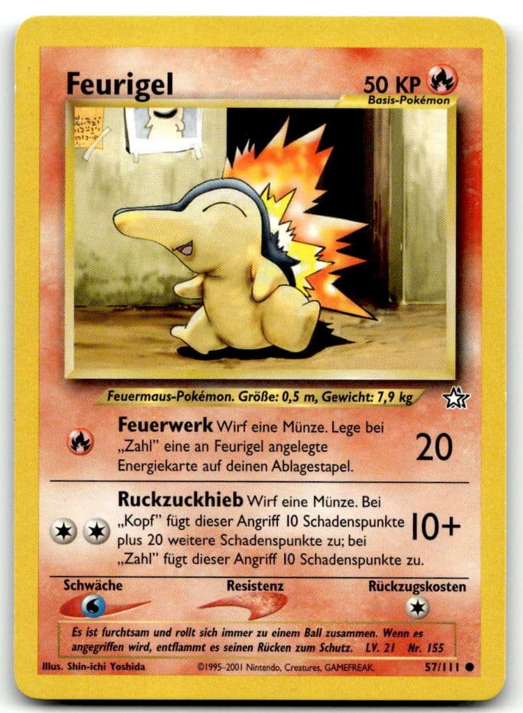 Feurigel 57/111 Neo Genesis trading card